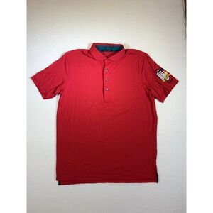 Greyson Red Short Sleeve Golf Polo Shirt East Gray's Reef Cup Logo Mens L